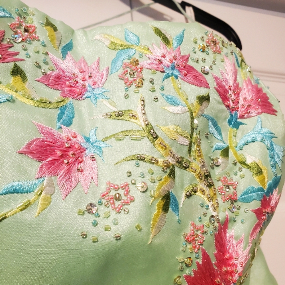 Embroidered Vintage Prom Dress